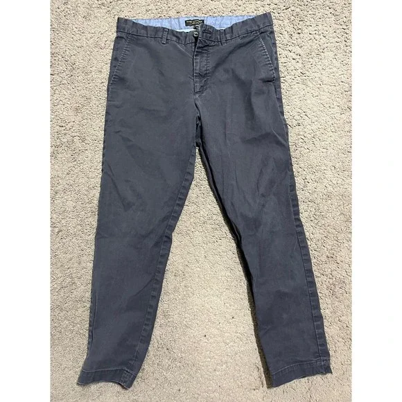 Banana Republic Mens 34x30 Mason Athletic Fit Tapered Leg Chino Pants Navy  Blue
